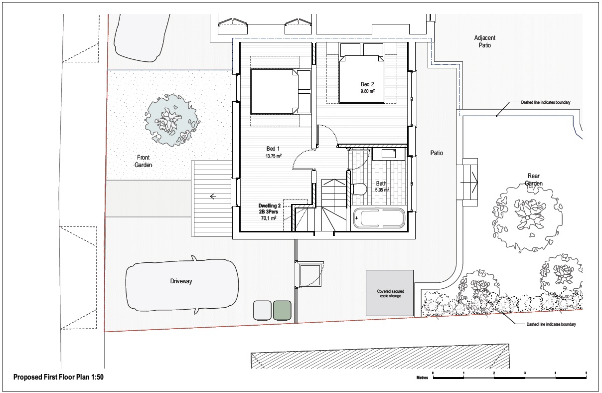 Lot: 20 - END-TERRACE PROPERTY WITH PLANNING FOR TWO-BEDROOM DWELLING -